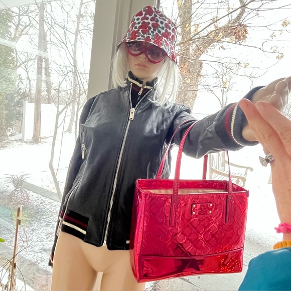 Kate Spade Vibrant Pink Tote Bag With Pouch - Picture 5 of 6